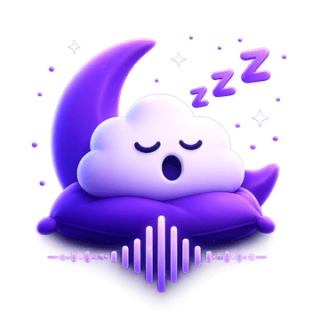 Ssnnoozzee's sleepy cloud mascot, dozing on a moonlit pillow
